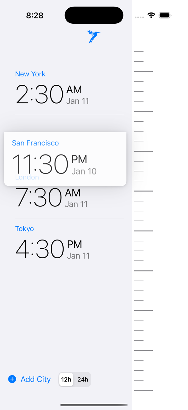 Rearranging and removing cities to keep your list neat